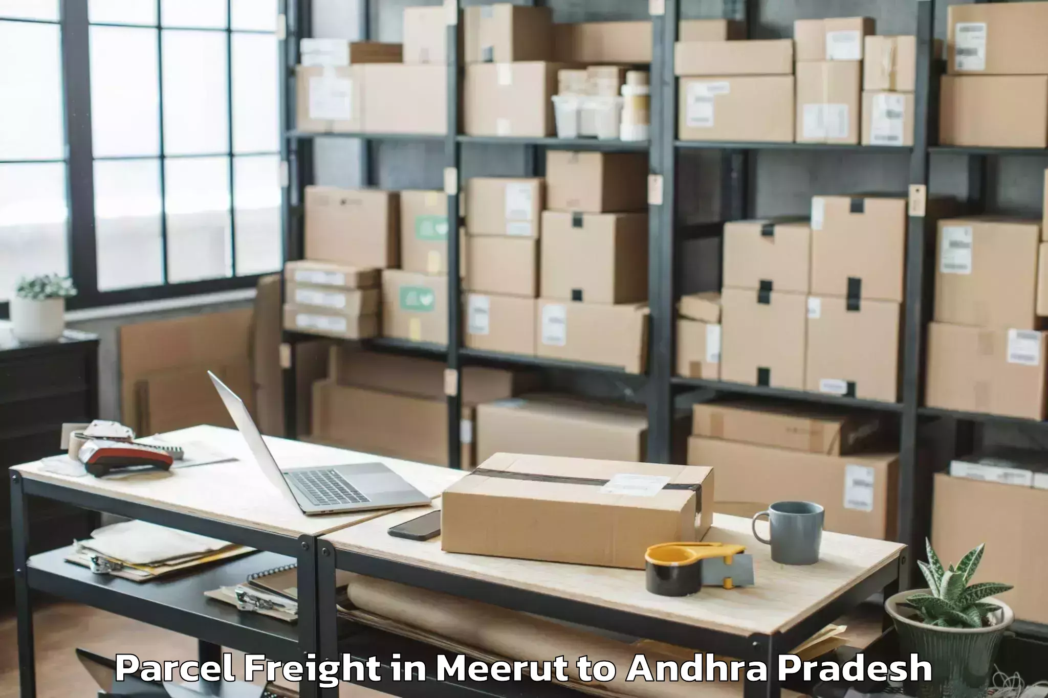 Hassle-Free Meerut to Pedakakani Parcel Freight